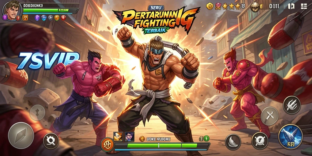 Tangkapan layar gameplay 7SVIP dengan aksi pertarungan seru.