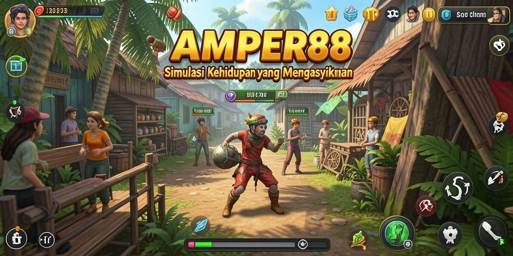 Screenshot gameplay AMPER88 dengan aksi seru dalam simulasi kehidupan.