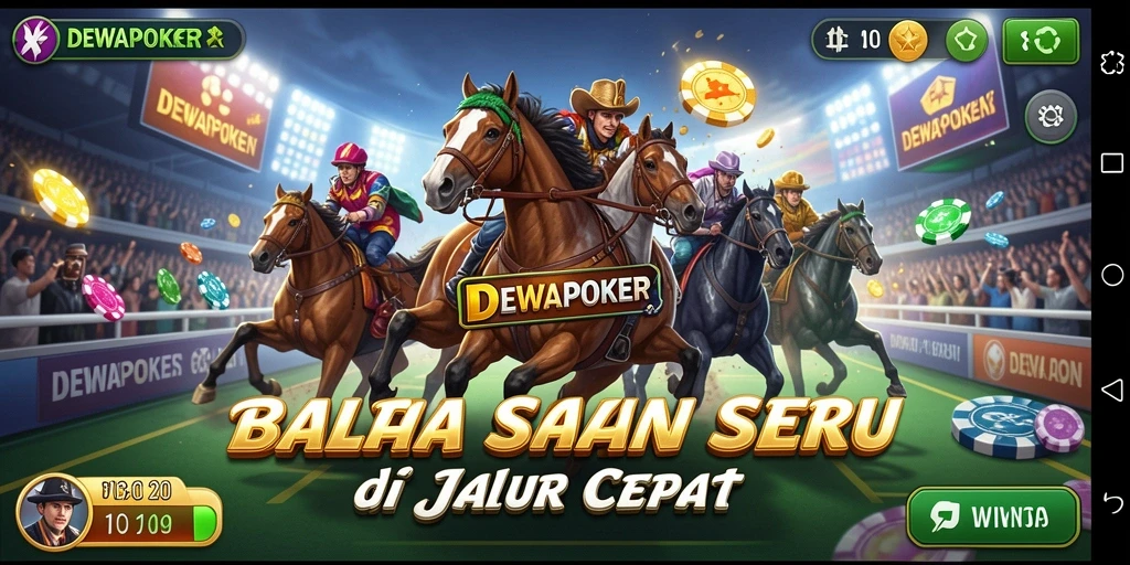 Tampilan gameplay balapan motor seru di DEWAPOKER.
