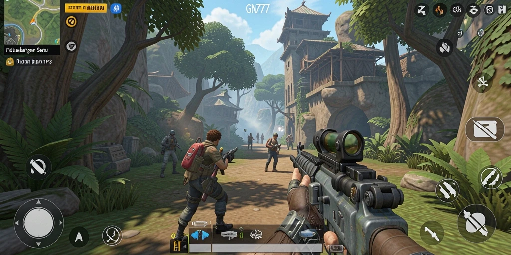 Screenshot gameplay GN777 menampilkan pertempuran yang intens dan mendebarkan.
