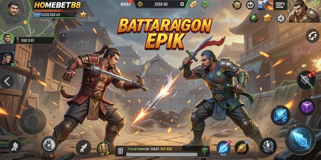 Tampilan gameplay HOMEBET88 yang menegangkan dan penuh aksi.