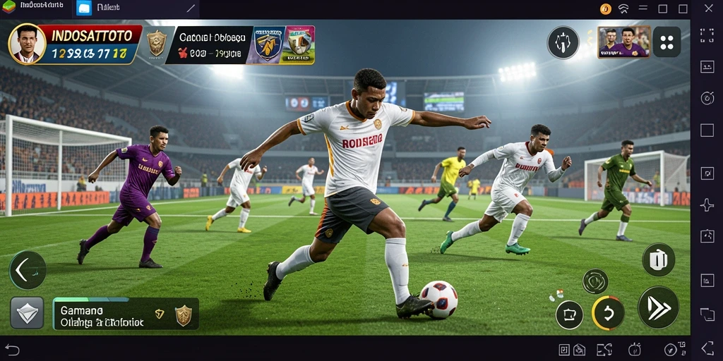 Screenshot utama menunjukkan gameplay seru dari INDOSATTOTO saat bermain olahraga.