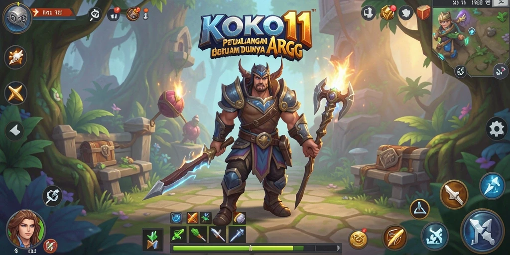 Screenshot KOKO11 menampilkan aksi pertarungan seru dalam gameplay ARPG.