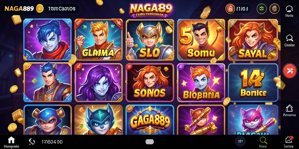 Tampilan menarik dari game Slot NAGA889 saat gameplay berlangsung.