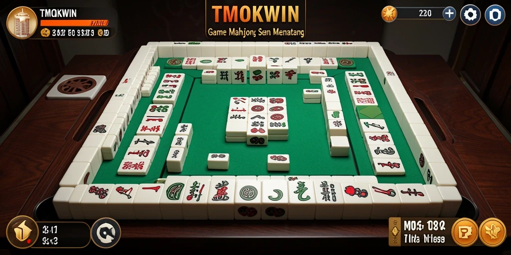 Screenshot TMOKWIN menampilkan permainan Mahjong yang seru dan menarik.